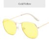 Oulylan Vintage Polygon Sunglasses Women Men Brand Metal Frame Sun Glasses Ladies UV400 Female Luxury Polygonal Sunglass Male