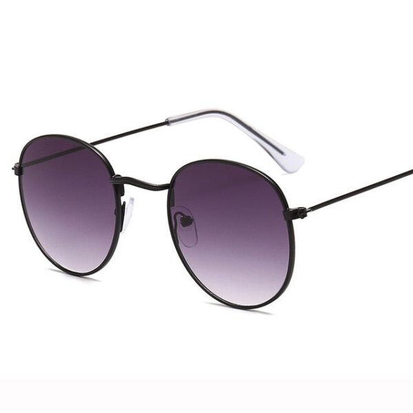 LeonLion Mirror Metal Sunglasses Women Vintage Brand Designer Flat Round Glasses UV400 Street Beat Oculos De Sol Gafas