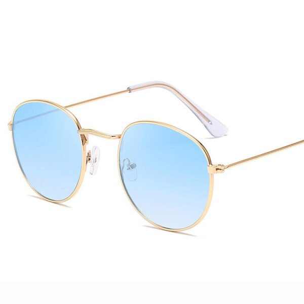 LeonLion Mirror Metal Sunglasses Women Vintage Brand Designer Flat Round Glasses UV400 Street Beat Oculos De Sol Gafas