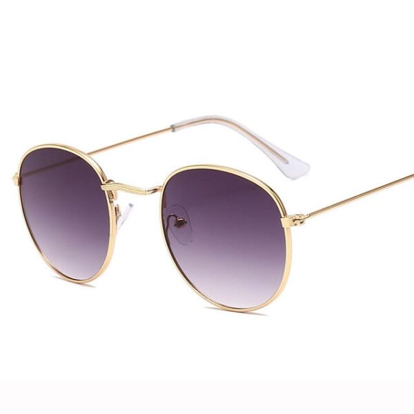 LeonLion Mirror Metal Sunglasses Women Vintage Brand Designer Flat Round Glasses UV400 Street Beat Oculos De Sol Gafas