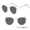 LeonLion Mirror Metal Sunglasses Women Vintage Brand Designer Flat Round Glasses UV400 Street Beat Oculos De Sol Gafas