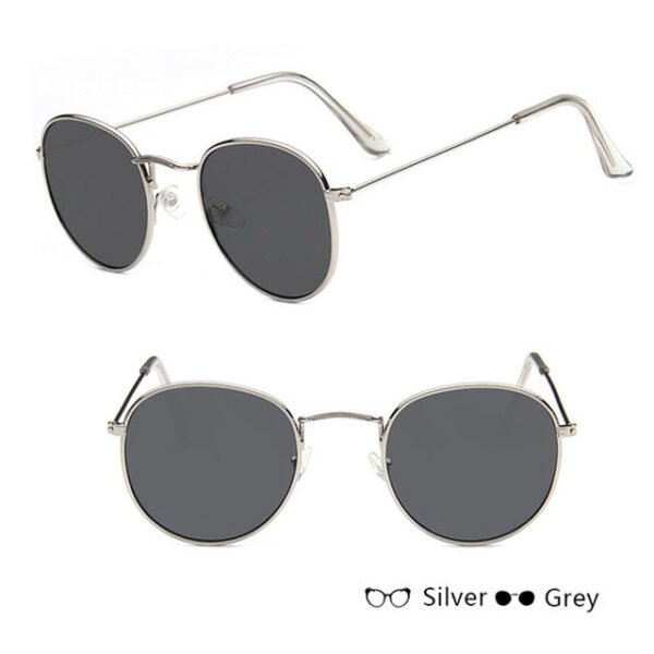 LeonLion Mirror Metal Sunglasses Women Vintage Brand Designer Flat Round Glasses UV400 Street Beat Oculos De Sol Gafas