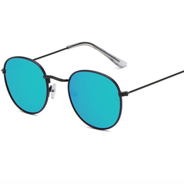 LeonLion Mirror Metal Sunglasses Women Vintage Brand Designer Flat Round Glasses UV400 Street Beat Oculos De Sol Gafas