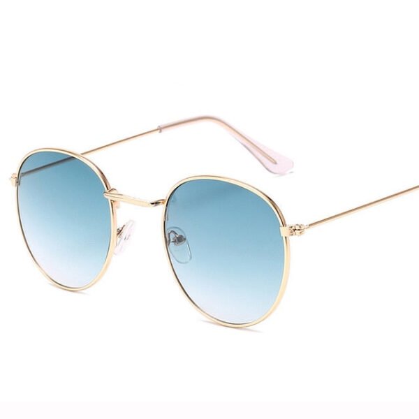 LeonLion Mirror Metal Sunglasses Women Vintage Brand Designer Flat Round Glasses UV400 Street Beat Oculos De Sol Gafas
