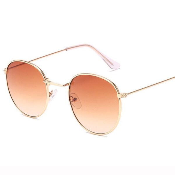 LeonLion Mirror Metal Sunglasses Women Vintage Brand Designer Flat Round Glasses UV400 Street Beat Oculos De Sol Gafas