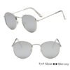 LeonLion Mirror Metal Sunglasses Women Vintage Brand Designer Flat Round Glasses UV400 Street Beat Oculos De Sol Gafas