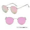 LeonLion Mirror Metal Sunglasses Women Vintage Brand Designer Flat Round Glasses UV400 Street Beat Oculos De Sol Gafas