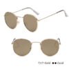 LeonLion Mirror Metal Sunglasses Women Vintage Brand Designer Flat Round Glasses UV400 Street Beat Oculos De Sol Gafas