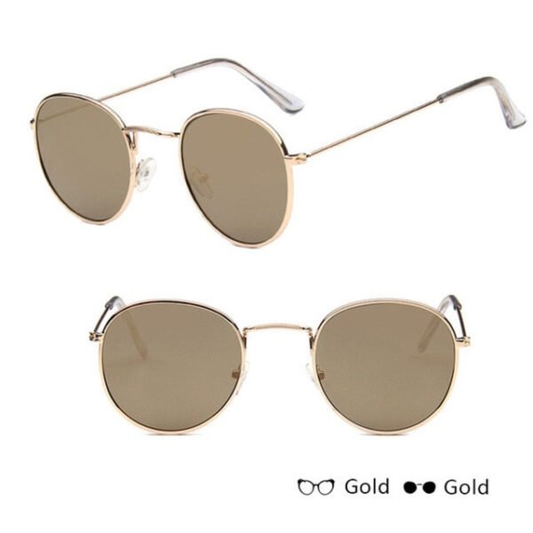 LeonLion Mirror Metal Sunglasses Women Vintage Brand Designer Flat Round Glasses UV400 Street Beat Oculos De Sol Gafas