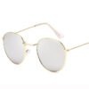 LeonLion Mirror Metal Sunglasses Women Vintage Brand Designer Flat Round Glasses UV400 Street Beat Oculos De Sol Gafas