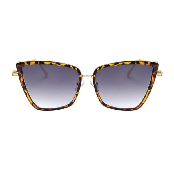New Brand Designer Cateye Sunglasses Women Vintage Metal Glasses For Women Mirror Retro Lunette De Soleil Femme UV400
