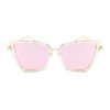 New Brand Designer Cateye Sunglasses Women Vintage Metal Glasses For Women Mirror Retro Lunette De Soleil Femme UV400