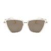 New Brand Designer Cateye Sunglasses Women Vintage Metal Glasses For Women Mirror Retro Lunette De Soleil Femme UV400