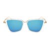 New Brand Designer Cateye Sunglasses Women Vintage Metal Glasses For Women Mirror Retro Lunette De Soleil Femme UV400
