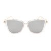 New Brand Designer Cateye Sunglasses Women Vintage Metal Glasses For Women Mirror Retro Lunette De Soleil Femme UV400