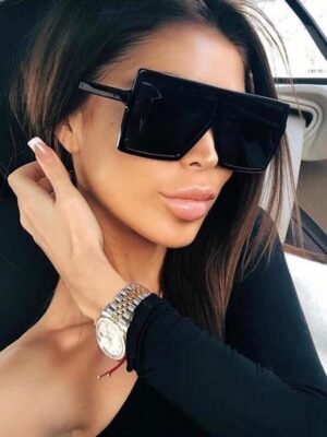Plastic Oversized Women Sunglasses Square Brand Designer Big Frame Sunglasses For Female UV400 Sun Glasses oculos masculino