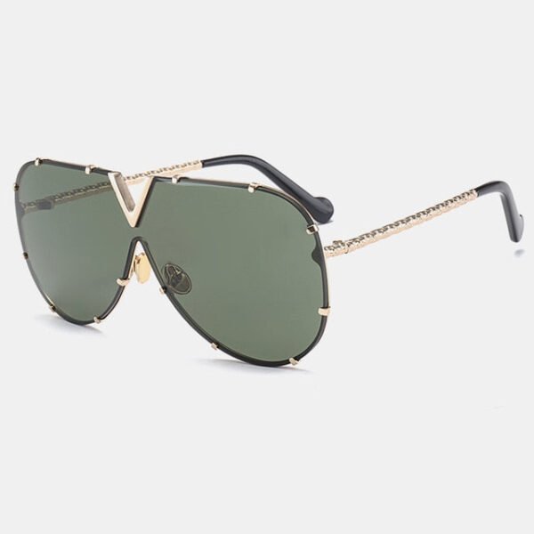 ROYAL GIRL 2020 New Sunglasses Men Women Brand Design Metal Frame Oversized Personality High Quality Unisex Sun Glasses MS678