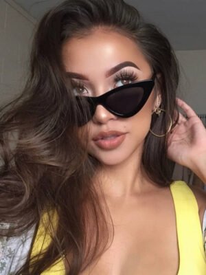 New Retro Fashion Sunglasses Women Brand Designer Vintage Cat Eye Black White Sun Glasses Female Lady UV400 Oculos