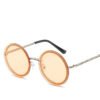Brand Round Sunglasses Women Luxury Rimless Feamle Shades Europe Popular Ins Sun glasses lunettes de sol femme