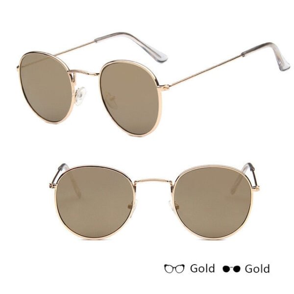 LeonLion Classic Small Frame Round Sunglasses Women/Men Brand Designer Alloy Mirror Sun Glasses Vintage Modis Oculos