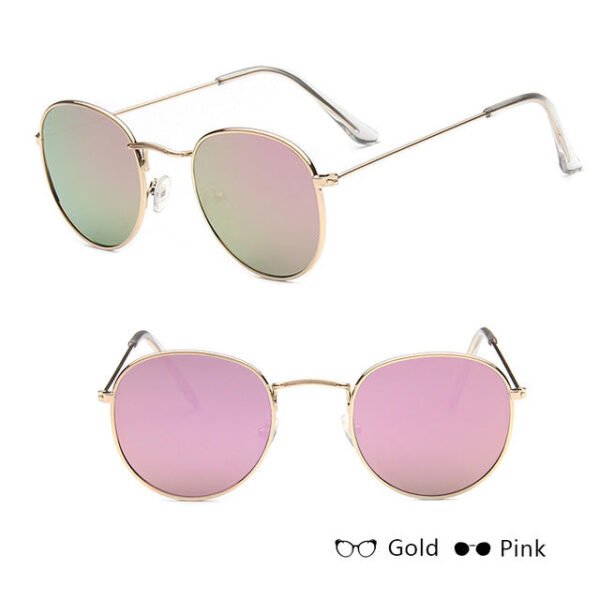 LeonLion Classic Small Frame Round Sunglasses Women/Men Brand Designer Alloy Mirror Sun Glasses Vintage Modis Oculos