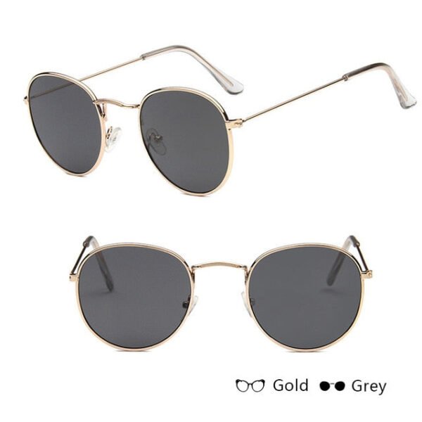 LeonLion Classic Small Frame Round Sunglasses Women/Men Brand Designer Alloy Mirror Sun Glasses Vintage Modis Oculos