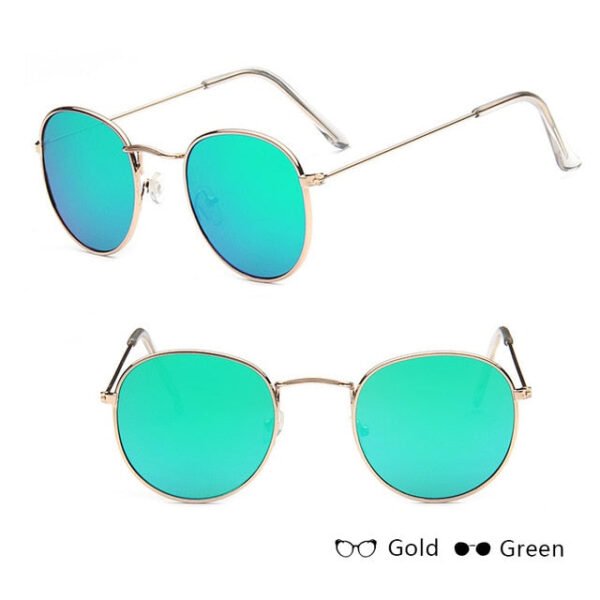 LeonLion Classic Small Frame Round Sunglasses Women/Men Brand Designer Alloy Mirror Sun Glasses Vintage Modis Oculos