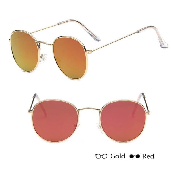 LeonLion Classic Small Frame Round Sunglasses Women/Men Brand Designer Alloy Mirror Sun Glasses Vintage Modis Oculos