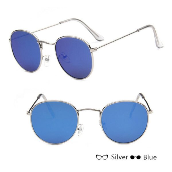 LeonLion Classic Small Frame Round Sunglasses Women/Men Brand Designer Alloy Mirror Sun Glasses Vintage Modis Oculos