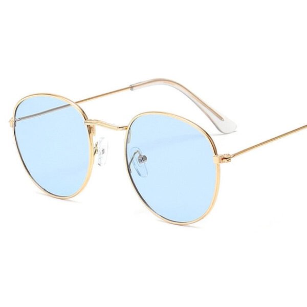 LeonLion Classic Small Frame Round Sunglasses Women/Men Brand Designer Alloy Mirror Sun Glasses Vintage Modis Oculos