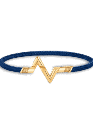18K Louis Volt Upside Down Play Blue Bracelet