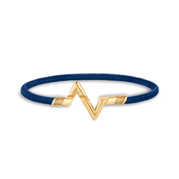 18K Louis Volt Upside Down Play Blue Bracelet