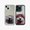 spiceupstudio240606gj1 Mirror iPhone Case | Couple Dogs Samoyed (Buy 2 and get 50% off one)