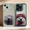 spiceupstudio240606gj2 Mirror iPhone Case | Couple Dogs Samoyed (Buy 2 and get 50% off one)