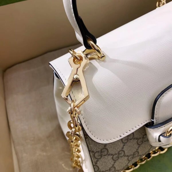 gg Horsebit 1955 Mini Bag White For Women, Women’s Bags 8.7in/22cm gg ?703848 92TCK 9761