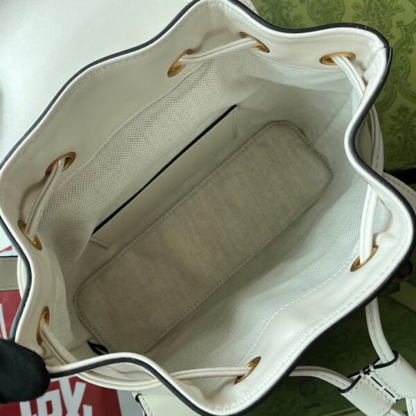 gg Bamboo Small Backpack White For Women, Women’s Bags 8.6in/22cm gg ??702101 UZY0T 9022
