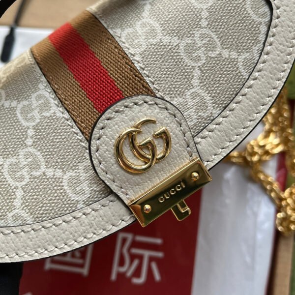 gg Ophidia gg Mini Shoulder Bag White For Women, Women’s Bags 6.9in/17.5cm gg ?696180 UULAK 9956