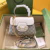 gg Horsebit 1955 Mini Bag White For Women, Women’s Bags 8.7in/22cm gg ?703848 92TCK 9761