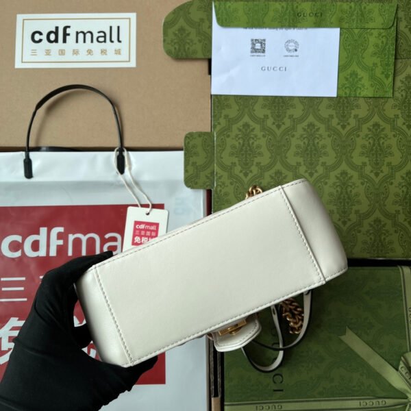 gg Marmont Mini Top Handle Bag White For Women, Women’s Bags 8.3in/21cm gg ?547260 DTDIT 9022