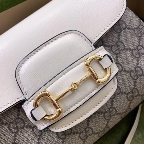 gg Horsebit 1955 Mini Bag White For Women, Women’s Bags 8.7in/22cm gg ?703848 92TCK 9761