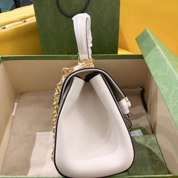 gg Horsebit 1955 Mini Bag White For Women, Women’s Bags 8.7in/22cm gg ?703848 92TCK 9761