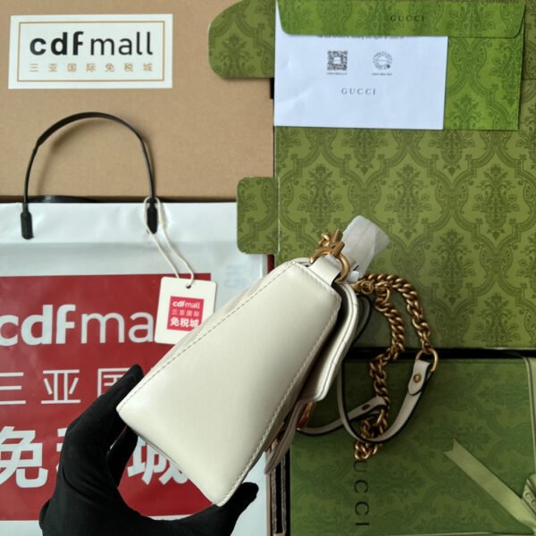 gg Marmont Mini Top Handle Bag White For Women, Women’s Bags 8.3in/21cm gg ?547260 DTDIT 9022