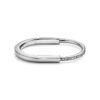 18K T Lock Bangle Half Pav¨¦ Diamonds Bracelet