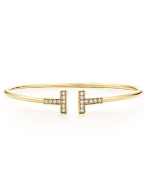 18K T Diamond Wire Bracelet