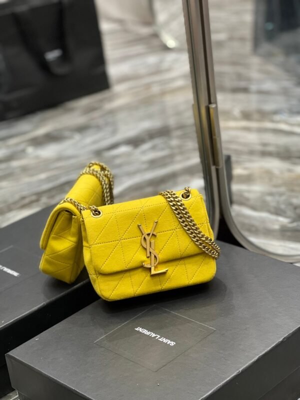 YSSL Jamie Mini Chain Bag Yellow For Women, Women’s Bags 6.9in/17.5cm YSL