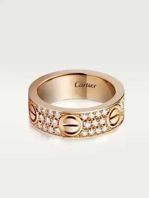 18K Love Diamond-Paved 6.5mm Ring
