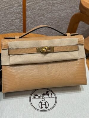 HM HRMS For Women Handbags Shoulder bags Kelly Pochette 100% Lizard