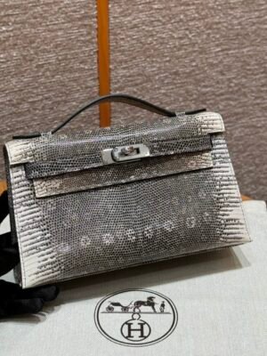 HM HRMS For Women Handbags Shoulder bags Kelly Pochette 100% Lizard