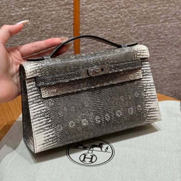 HM HRMS For Women Handbags Shoulder bags Kelly Pochette 100% Lizard