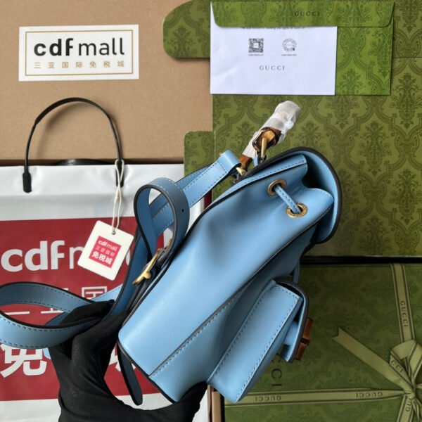 gg Bamboo Small Backpack Blue For Women, Women’s Bags 8.6in/22cm gg ??702101 UZY0T 4338